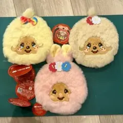 日焼けモンチッチ モンチッチ　モコモコポーチ 3種