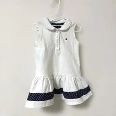ポロワンピース ホワイト ネイビー 80cm tommy hilfiger