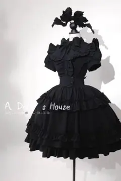 即納】CATCOCOONクラシカルドール 長袖 セットアップ 黒いストライプ
