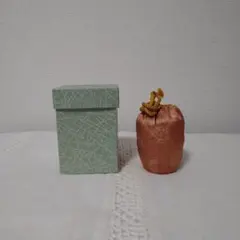茶道具 肩衝茶入 糸屋裂 陶器製 仕覆付き 昭和レトロ　伝統工芸品