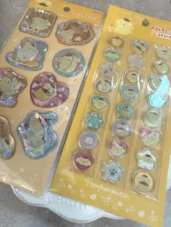 正規品　ポムポムプリン　ウォーターシール　おはじきシール