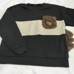 ふわふわキャラクター付きトレーナー 裏起毛　男の子130