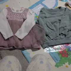 petit main レースドレス & ranshes トレーナー セット
