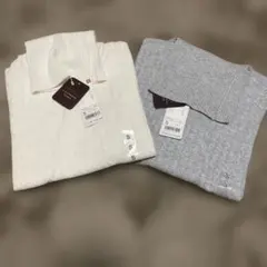 ユニクロ カシミヤ ブレンド タートルネックセーター 2枚セット