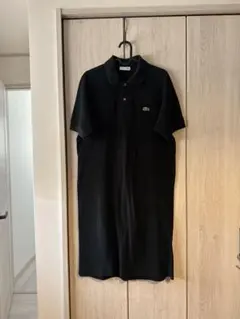 LACOSTE ブラック 半袖ポロシャツワンピース