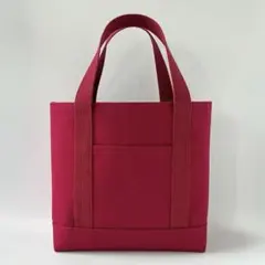 大人レッド・ワインレッド　帆布　ハンドメイド　トートバッグ　ファスナー付き☆のサムネイル