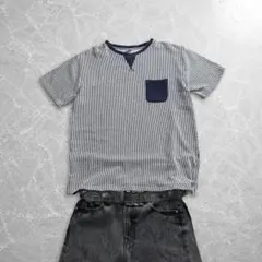 archive border vneck tee marine y2k cboy - メルカリ