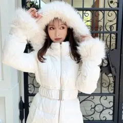 RESEXXY フード付ダウンコート ホワイト M