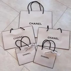 CHANEL ショップ袋 5枚セット ホワイト 大・中・小のサムネイル
