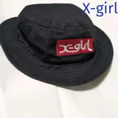 x-girl 黒 バケットハット　52〜54cm