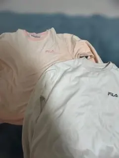 FILA 長袖Tシャツ ホワイト・ピンク