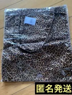 ヒョウ柄　肩掛け　トートバッグ　新品未使用　スエード調　エコバッグ