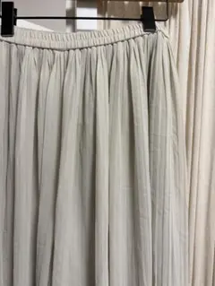 UNIQLOユニクロシフォンプリーツスカートパンツLミントグリーンナチュラル