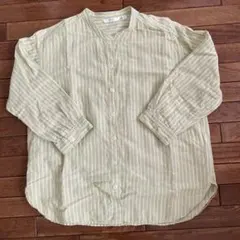 ユニクロ　七分袖バンドカラーシャツ