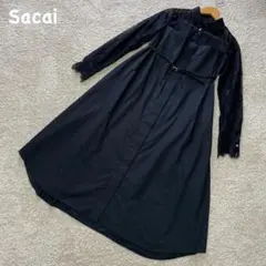 sacai サカイ ドッキング レース切り替え ロングワンピース ドレスのサムネイル