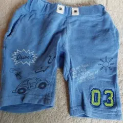 mou jonjon 青いハーフパンツ 90　中古