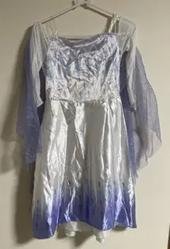 【訳アリ】【ハロウィン】Frozen アナ雪エルサドレス　7〜8歳　コスチューム