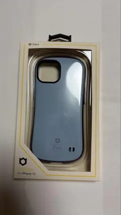iFace iPhone15用ケース　くすみブルー色