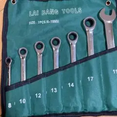 7本セット　コンビネーションレンチ　ラチェットレンチ　スパナ　工具　メガネレンチ