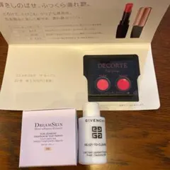 クッションファンデーション、クレンジングミルク、リップ