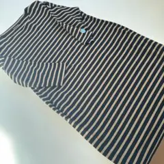 ORCIVAL 黒とベージュのストライプ長袖ワンピース