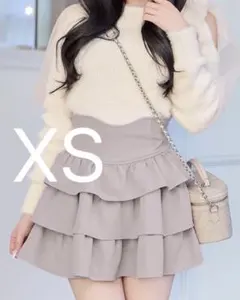 michellMacaron フリル美脚スカート くすみピンク XSサイズ