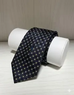 美品 BURBERRY ネイビー 幾何学模様 ネクタイ