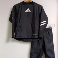 adidas ブラック ウィンドブレーカー 上下セット
