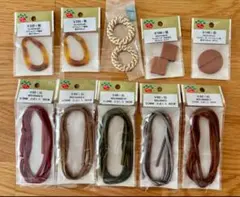 パーツクラブ　合成ヒモ　ウッドビーズ　アクリルフープ　ハンドメイド　まとめ売り