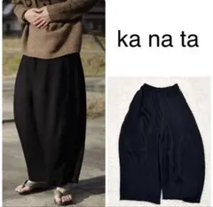 美品】kanata カナタ クラシックヒダパンツ hida pants 黒 - メルカリ
