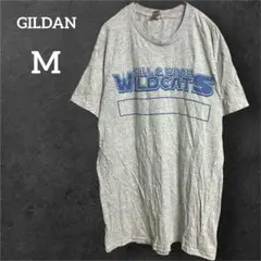 海外古着✨GILDAN【M】グレー 半袖 ロゴTシャツ プリントT カジュアル