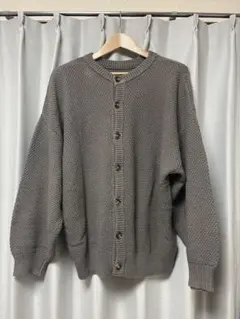 【LILL】コットンアクリル2WAYスモーキーカラーカーディガン
