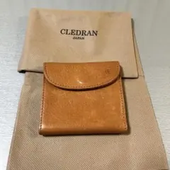CLEDRAN 二つ折りミニ財布 キャメルブラウンのサムネイル