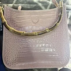 RODANIA ピンク クロコダイル風 ショルダーバッグ