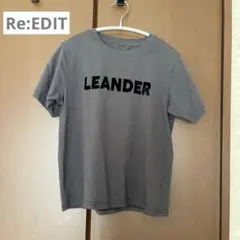Re:EDIT リエディ フロッキーゴシックロゴTシャツ チャコール Mサイズ