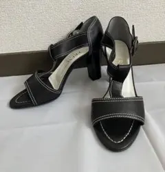 新品未使用❗️ FRESCA GINZA サンダル 黒　23cm 銀座ヨシノヤのサムネイル