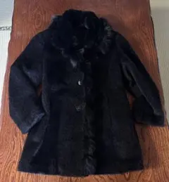 黒毛皮ファーコート