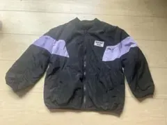 リバーシブルジャンパー　裏シャギー　黒紫