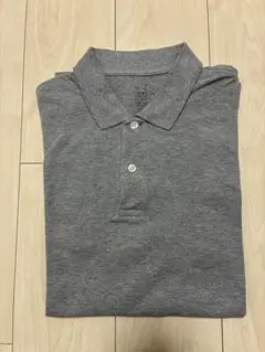 紳士　洗いざらし鹿の子編み半袖ポロシャツ紳士Ｍ・グレー
