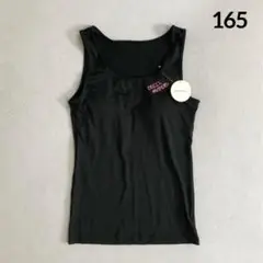 新品 セシルマクビー カップ付きタンクトップ ブラトップ 165 黒 ガールズ