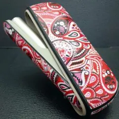 ● アイコス イルマ i ケース iqos iluma 用 ペイズリー 赤K