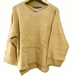 新品　タグ付き　SM2　裾編み上げVネック畦プルオーバー 　プルオーバー