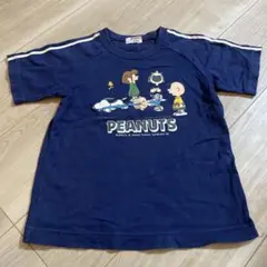 SNOOPY PEANUTS Tシャツ 110 ネイビー