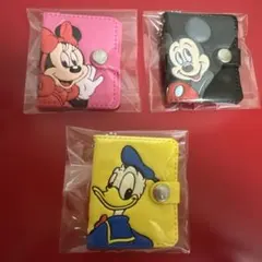 年代物レア！Disney ミッキー・ミニー・ドナルドキーホルダー手帳未使用品！