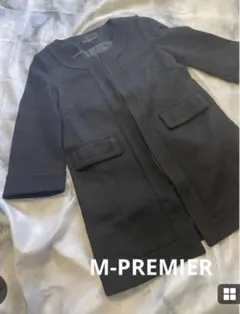 【M-PREMIER】ノーカラーコート　アナイ クードシャンス イネド