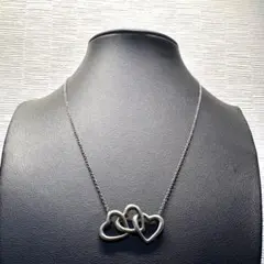 美品✨ティファニー ネックレス オープンハート 3連 シルバー925