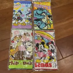 新品★ディズニーミニタオル　ハンカチ4枚セット