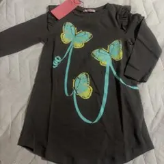 新品タグ付き OJICO オジコ 女の子 ワンピース 4A 肩フリル リボン 蝶のサムネイル