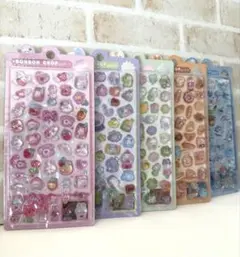 ぷくぷくシール　ぷっくりシール　BONBON DROP シール 5枚セット