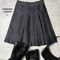 【美品】 BURBERRY LONDON シャドーチェック プリーツ スカート